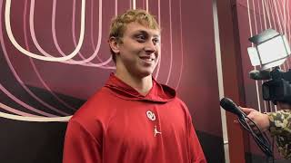 Ethan Downs Interview  OU Spring Game [upl. by Moth798]