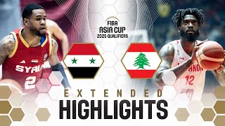 Syria 🇸🇾 v Lebanon 🇱🇧  Extended Highlights  FIBA Asia Cup 2025 Qualifiers [upl. by Notnel47]