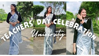 Teachers day celebration at Assam Kaziranga University 💐universitylife assam vlog [upl. by Inoue]