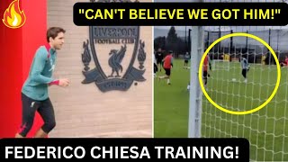 Federico Chiesa showed his class during a TRAINING with Liverpool U21 and scored beautiful goal [upl. by Ilesara]