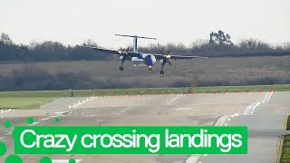 Planes Make Insane Crosswind Landings During UK Storm [upl. by Anika377]