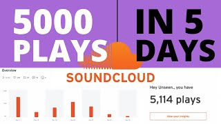 5000 SoundCloud Plays In 5 Days  How To Promote Your Music On SoundCloud In 2022 [upl. by Dnar]