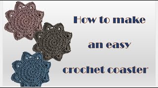 Easy Crochet coaster [upl. by Wyly243]