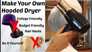 DIY Hooded Dryer for Deep Conditioning  Natural Hair Hacks [upl. by Leakim442]