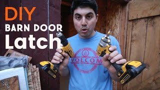 How To Install a Door Latch For a Barn Door that Works From Both Sides [upl. by Annatnas]