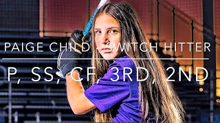 2023 Freshman Highlights  Paige Child  PSSCF2nd3rdSwitch Hitter [upl. by Casar]