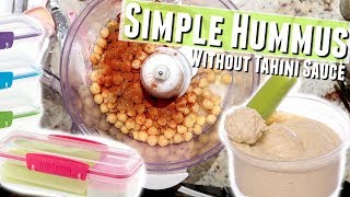 Easy Hummus Recipe No Tahini Homemade Hummus without Tahini Sauce with Canned Chickpeas [upl. by Julianne9]