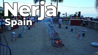 Nerja Spain Playa Burriana Costa del Sol  Málaga 4K [upl. by Adamo212]