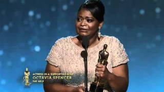 Octavia Spencer Wins Best Supporting Actress 84th Oscars 2012 [upl. by Ailam947]