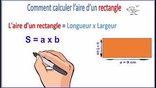 Les formes géométriques  calculer le Périmètre et l’aire d’un rectangle [upl. by Parry]