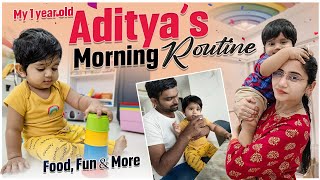 1 year old Adityas Morning routine Baby food recipes  DIML Vlog teluguvlogs voiceofvasapitta [upl. by Tynan]