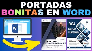 ¡Aprende Cómo Hacer una Portada Bonita en Word Rápidamente [upl. by Pooi]