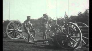 8th Hussars skirmishing dismounted during training on Salisbury Plain 1909 [upl. by Nilrah]