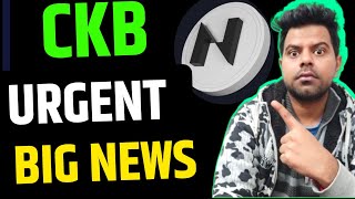 Ckb Coin Urgent Big News  Ckb Coin News Today  Nervos Network [upl. by Tatianna]