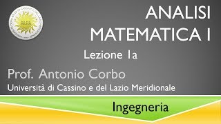 Analisi Matematica I Lezione 1a [upl. by Enisamoht323]