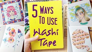 5 Ways to Use Washi Tape in Art A Few More Ways to Fill a Sketchbook [upl. by Ceporah877]