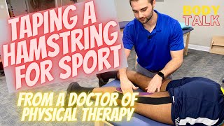 Taping a Hamstring Tear for SPORT [upl. by Abert]