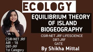 EQUILIBRIUM THEORY OF ISLAND BIOGEOGRAPHY  ECOLOGY CSIR NET JRF LIFE SCIENCE [upl. by Ennyrb]