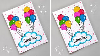 Easy Thanks Giving Card Making Ideas  Handmade Thank You Greeting Card  Homemade Thank You Card [upl. by Stralka415]