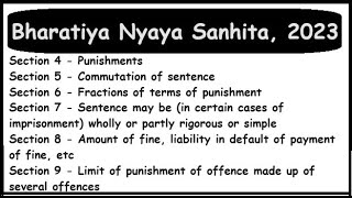 CHAPTER 2  OF PUNISHMENTS  Bharatiya Nyaya Sanhita 2023 BNS [upl. by Elyk]