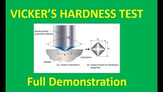 Vickers Hardness test  Full demonstration [upl. by Florrie357]