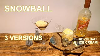 How to make Snowball 3 ways  advocaat ice cream UK Christmas drink [upl. by Eibbil278]