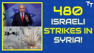 Israel Strikes Syria 480 Times After Assad Falls [upl. by Arihsay370]