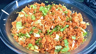 BULGUR WHEAT SALAD KISIR  Turkish Salad  Healthy Food Recipes [upl. by Bollen]