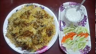 Traditional Hyderabadi Mutton dum biryanikachey gosh ki dum biryani recipe [upl. by Liahus]