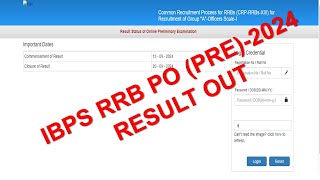 IBPS RRB PO 2024 RESULT OUT [upl. by Yenots353]