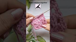 Knit 3 stitches together knittingdesign knitstitch knittingpattern knitting knittingchart [upl. by Yrtnej]