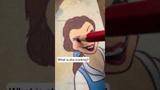 DISTURBING fact about Belle 🤫 Disney shock shorts art disney creative [upl. by Kirre468]