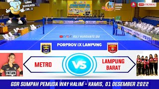 LIVE VOLI PORPROV IX LAMPUNG 2022 METRO 🆚 LAMPUNG BARAT  VOLI LAMPUNG TERBARU [upl. by Sisco]