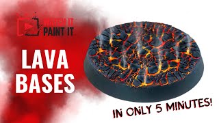 How to paint lava bases for miniatures  New and Updated Tutorial [upl. by Peonir470]