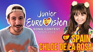 🚨🇪🇦 CHLOE DE LA ROSA REPRESENTARÁ A ESPAÑA EN EL JUNIOR EUROVISION 2024 EN MADRID [upl. by Noyar]