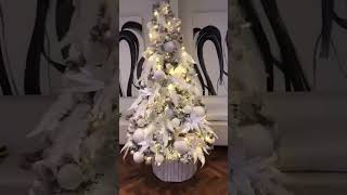 【9】Christmas In July 2024  White Christmas Tree Decor Ideas In July christmas christmasdecor [upl. by Ehcrop698]