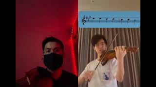 PAGANINI CAPRICE NO 24  Twosetviolin Duet [upl. by Ahsenat542]