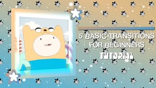 5 BASIC TRANSITION FOR BEGINNERS  ALIGHT MOTION TUTORIAL  ☁ [upl. by Zoilla]