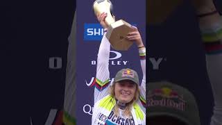 Loudenvielle rewarded Valentina Höll 🇦🇹 with a 3️⃣rd Downhill World Cup title 🏆 MountainBike [upl. by Macy]