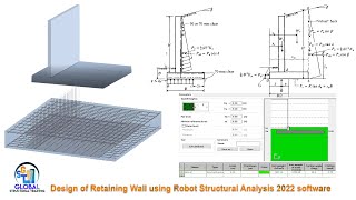 Design of Retaining Wall using Robot Structural Analysis 2022 software [upl. by Enelak]