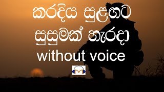 Karadiya Sulagata Karaoke without voice කරදිය සුළඟට සුසුමක් හැරදා [upl. by Enomas516]