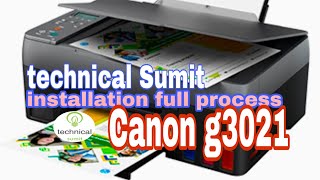 Canon PIXMA G3021G3020 AllinOne WiFi Ink Tank Colour Printer installation process amp review [upl. by Rezeile]