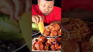 ASMR EATING NOODLES NO TALKING ASMR FRIED CHICKEN SPICY MUTTON CURRY AND EATING WITH HANDS ASMR [upl. by Malvie]