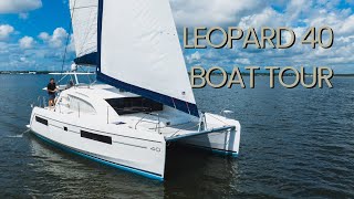 Leopard 40 Catamaran For Sale  Full InDepth Walkthrough  Yacht Tour [upl. by Haggar]