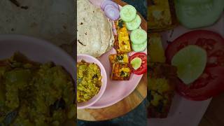 Garlic paneer recipechapati ridgegourdsaladdinnershorts [upl. by Alyhc]