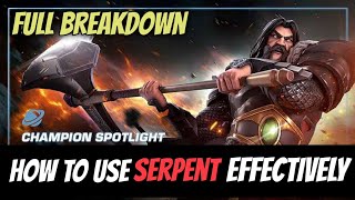 How to use Serpent effectively Full breakdown  Marvel Contest of Champions [upl. by Sybyl]