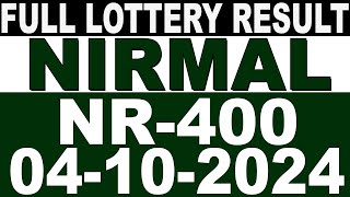 KERALA LOTTERY NIRMAL NR400  LIVE LOTTERY RESULT TODAY 04102024  KERALA LOTTERY LIVE RESULT [upl. by Egroj516]