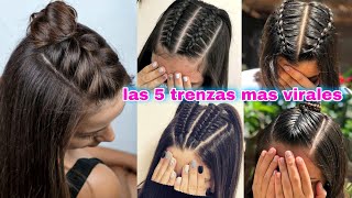 5 ESTILOS DE TRENZAS PARA LUCIR SIEMPRE BONITA  chicas fashions [upl. by Hgielah177]