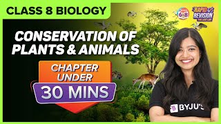 Conservation of Plants and Animals  Full Chapter Revision under 30 mins  Class 8 Science [upl. by Nuahsyar]