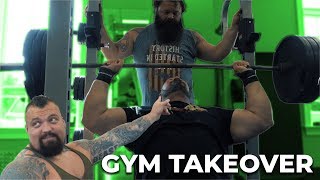 WORLDS STRONGEST MEN TAKE OVER PUBLIC GYM [upl. by Justina]